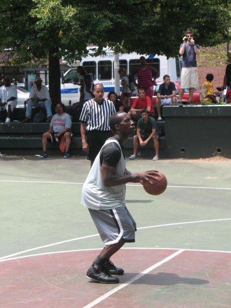 Setting up for a free throw